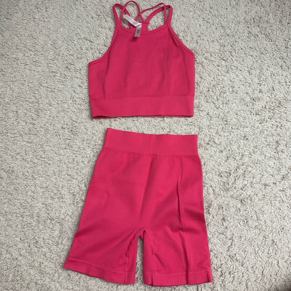 Pink Seamless Workout Set